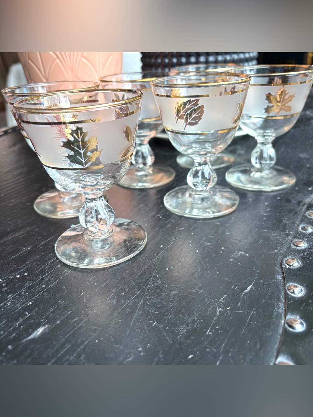 Libbey Golden Foliage champagne bar glasses set of 6